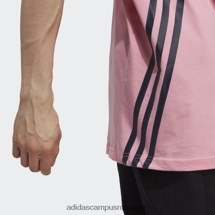 adidas campus romania Tricou adidas cu 3 dungi cu icoane din viitor roz elegant bărbați roz J266N25625