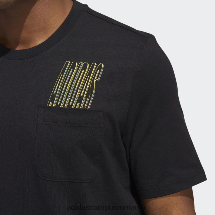 adidas campus romania Tricou cu buzunar grafic sport dinamic negru adidas bărbați negru J266N25682