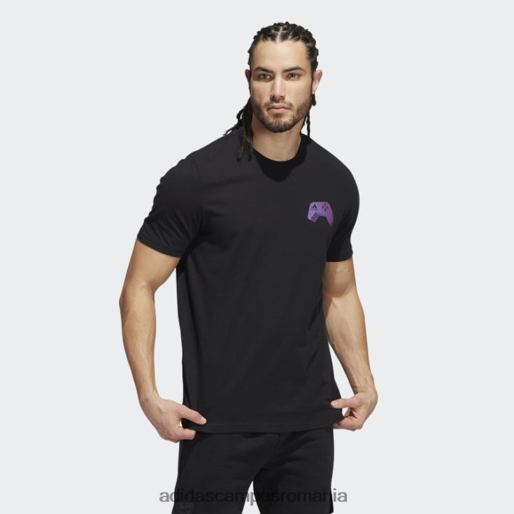 adidas campus romania Tricou grafic pentru jocuri color-shift negru bărbați negru J266N26242