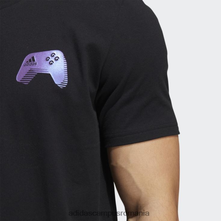 adidas campus romania Tricou grafic pentru jocuri color-shift negru bărbați negru J266N26242