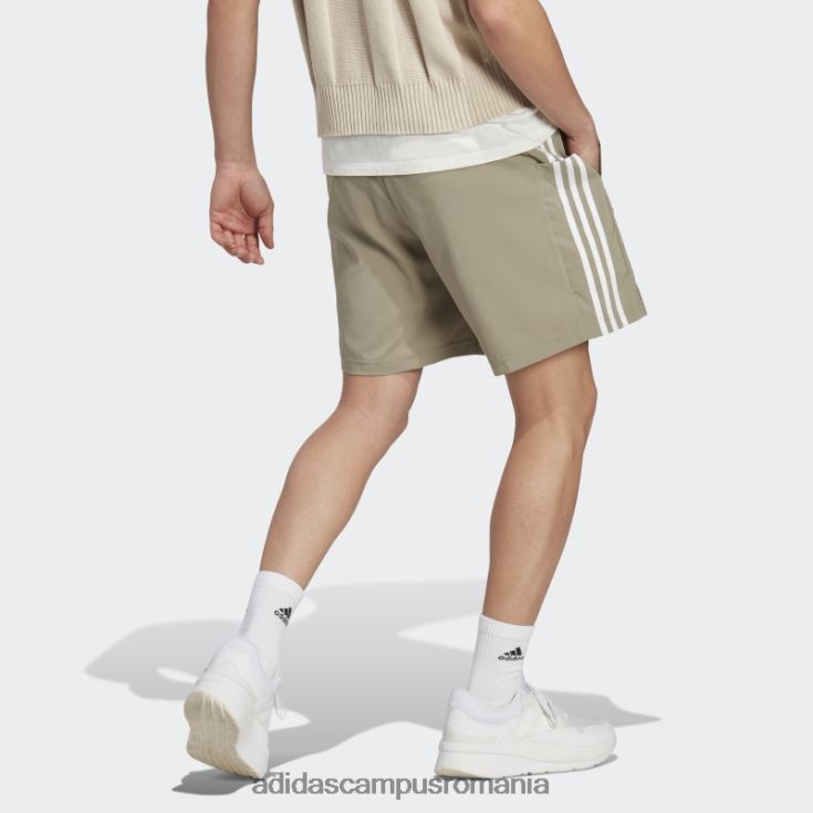 adidas campus romania aeroready essentials pantaloni scurți chelsea cu 3 dungi argintiu pebble bărbați pietriș argintiu/alb J266N25833