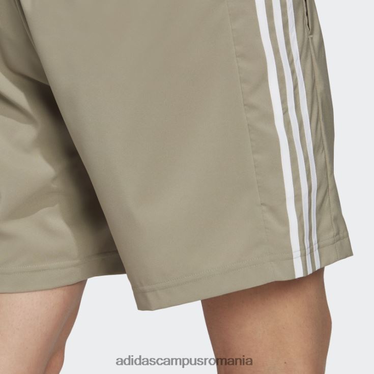 adidas campus romania aeroready essentials pantaloni scurți chelsea cu 3 dungi argintiu pebble bărbați pietriș argintiu/alb J266N25833