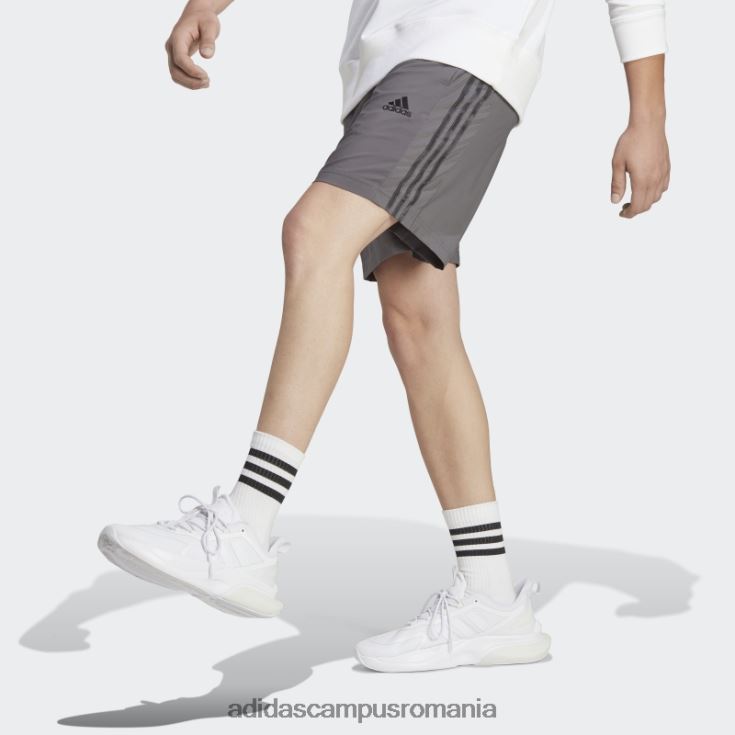 adidas campus romania aeroready essentials pantaloni scurți chelsea cu 3 dungi gri adidas bărbați gri/negru J266N213494