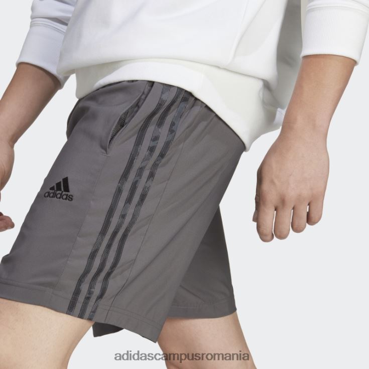 adidas campus romania aeroready essentials pantaloni scurți chelsea cu 3 dungi gri adidas bărbați gri/negru J266N213494