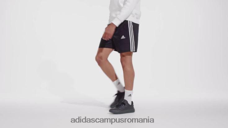 adidas campus romania aeroready essentials pantaloni scurți chelsea cu 3 dungi negru adidas bărbați alb negru J266N25844