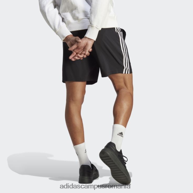 adidas campus romania aeroready essentials pantaloni scurți chelsea cu 3 dungi negru adidas bărbați alb negru J266N25844