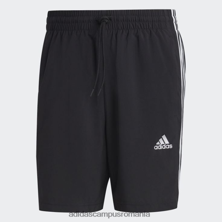 adidas campus romania aeroready essentials pantaloni scurți chelsea cu 3 dungi negru adidas bărbați alb negru J266N25844