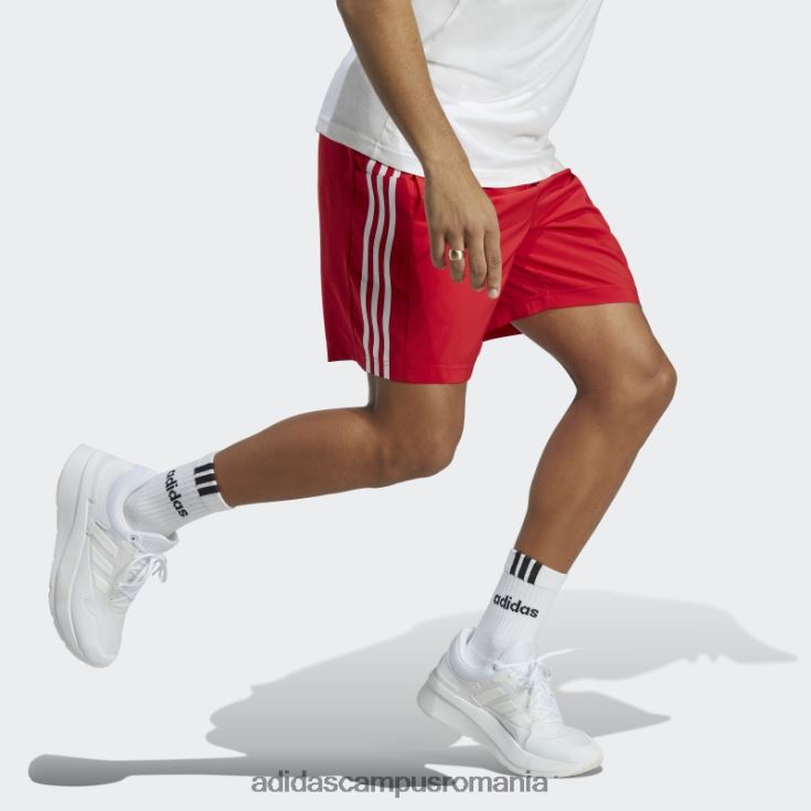 adidas campus romania aeroready essentials pantaloni scurți chelsea cu 3 dungi stacojiu bărbați stacojiu/alb J266N213352