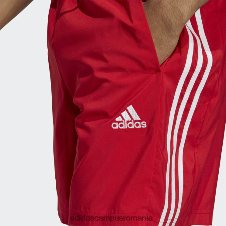 adidas campus romania aeroready essentials pantaloni scurți chelsea cu 3 dungi stacojiu bărbați stacojiu/alb J266N213352