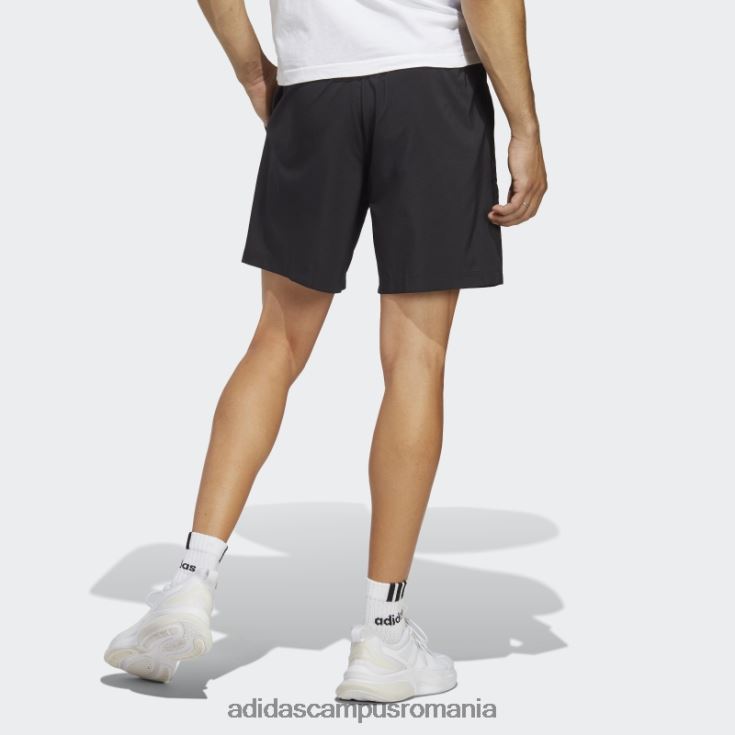 adidas campus romania aeroready essentials pantaloni scurți chelsea linear logo negru fashion bărbați negru J266N2908