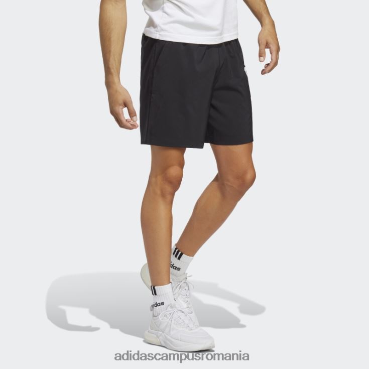 adidas campus romania aeroready essentials pantaloni scurți chelsea linear logo negru fashion bărbați negru J266N2908