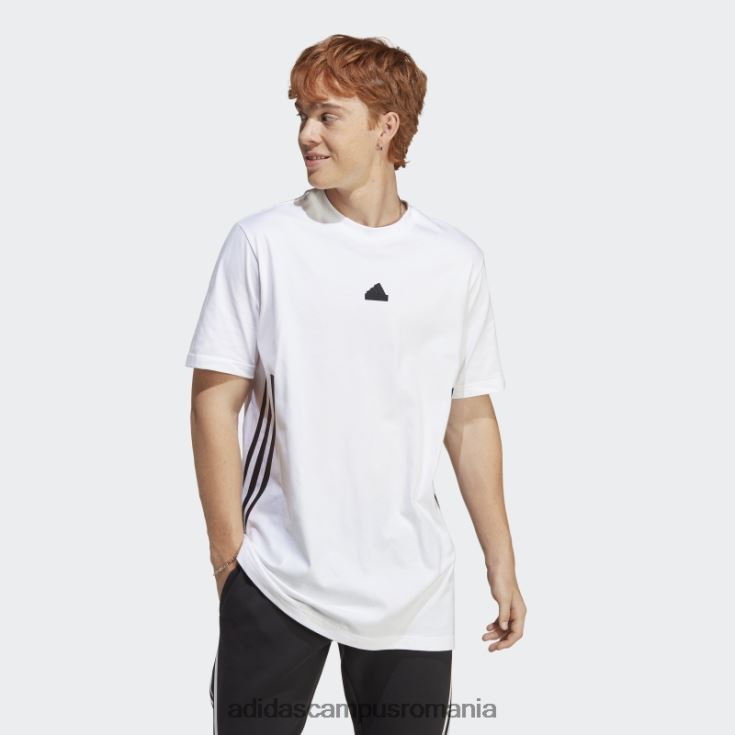 adidas campus romania alb viitor icons 3-stripes tee fashion bărbați alb J266N25079