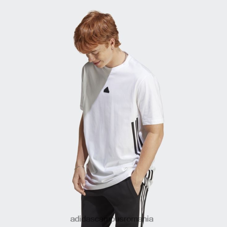 adidas campus romania alb viitor icons 3-stripes tee fashion bărbați alb J266N25079