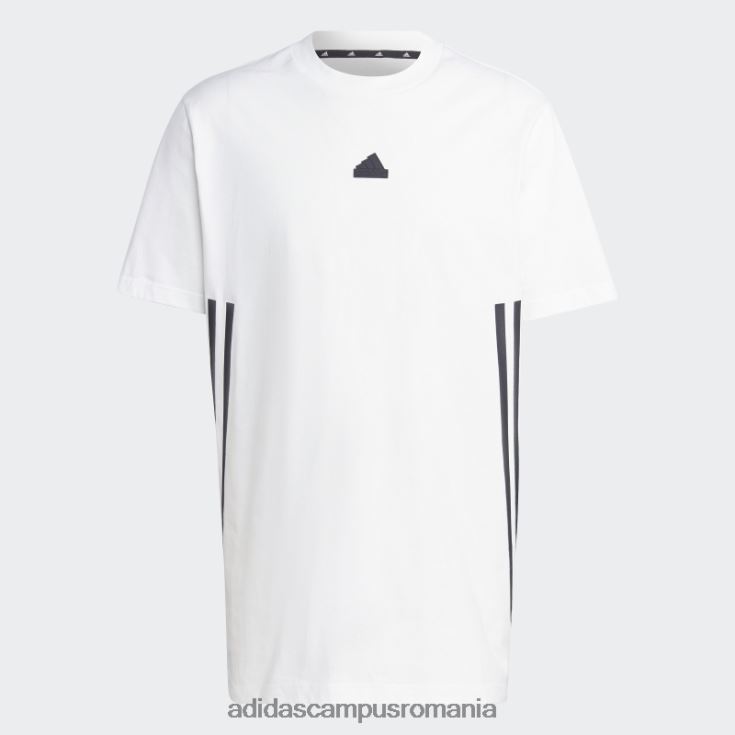 adidas campus romania alb viitor icons 3-stripes tee fashion bărbați alb J266N25079