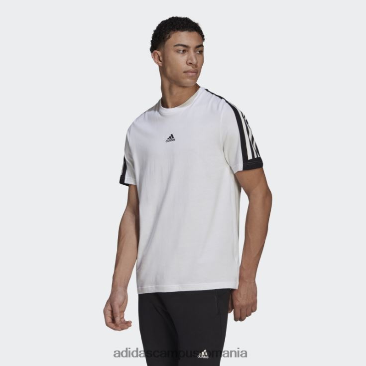 adidas campus romania alb viitor icons 3-stripes tee fashion bărbați alb J266N26719