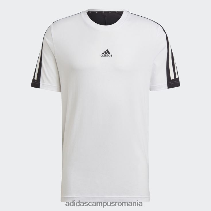 adidas campus romania alb viitor icons 3-stripes tee fashion bărbați alb J266N26719