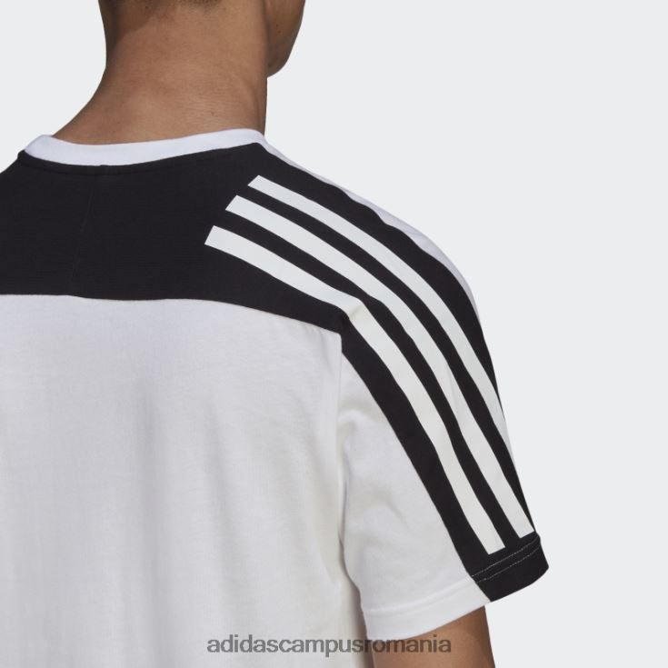 adidas campus romania alb viitor icons 3-stripes tee fashion bărbați alb J266N26719
