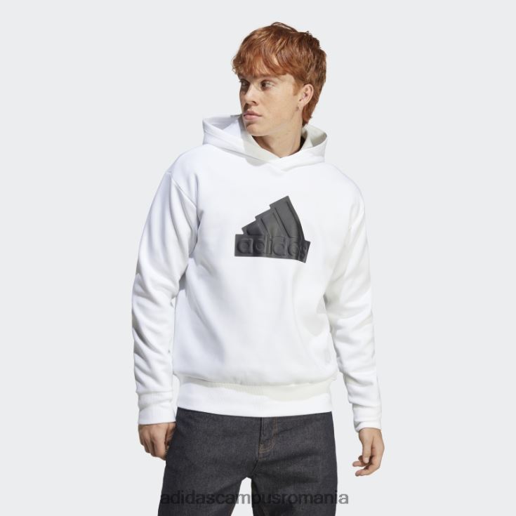 adidas campus romania alb viitor icons insignă de sport hanorac fierbinte bărbați alb J266N25355