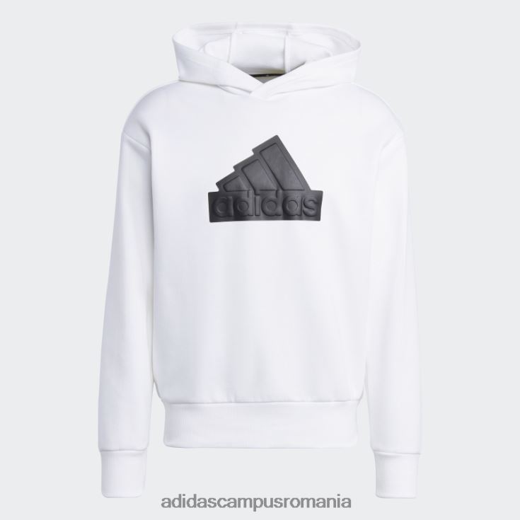 adidas campus romania alb viitor icons insignă de sport hanorac fierbinte bărbați alb J266N25355