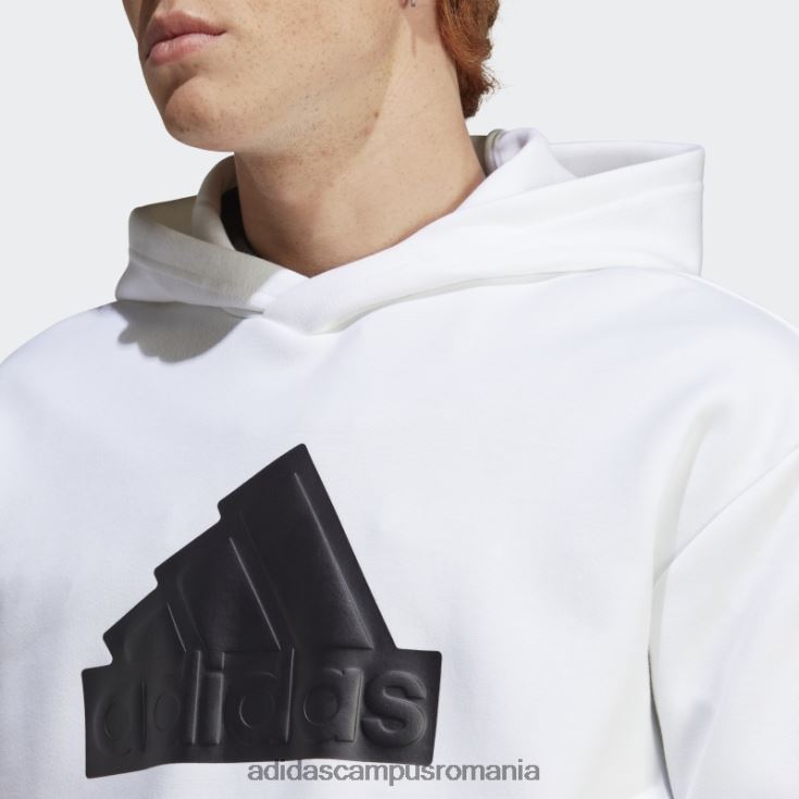 adidas campus romania alb viitor icons insignă de sport hanorac fierbinte bărbați alb J266N25355