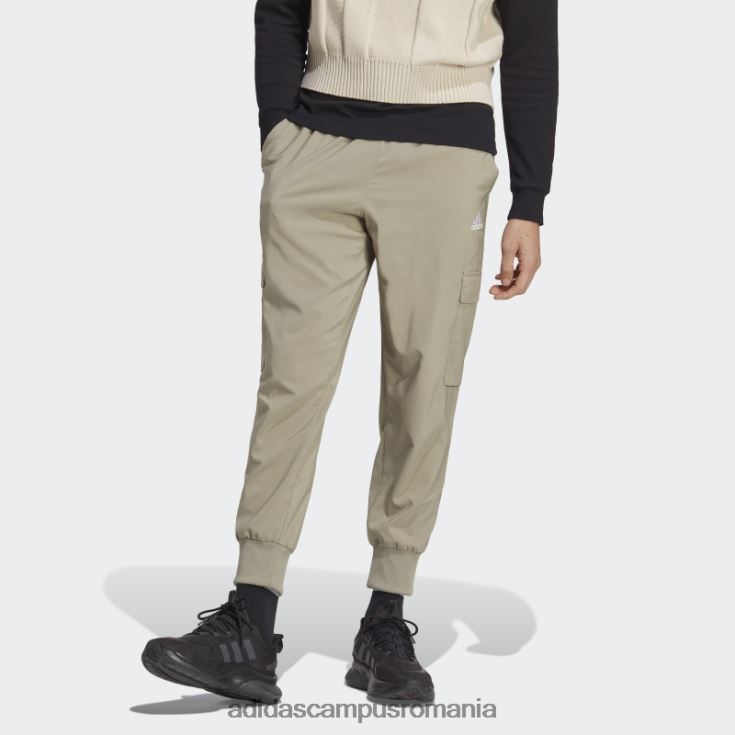 adidas campus romania argintiu pebble essentials pantaloni cargo țesuți cu logo mic adidas până la glezne bărbați pietricica de argint J266N25745