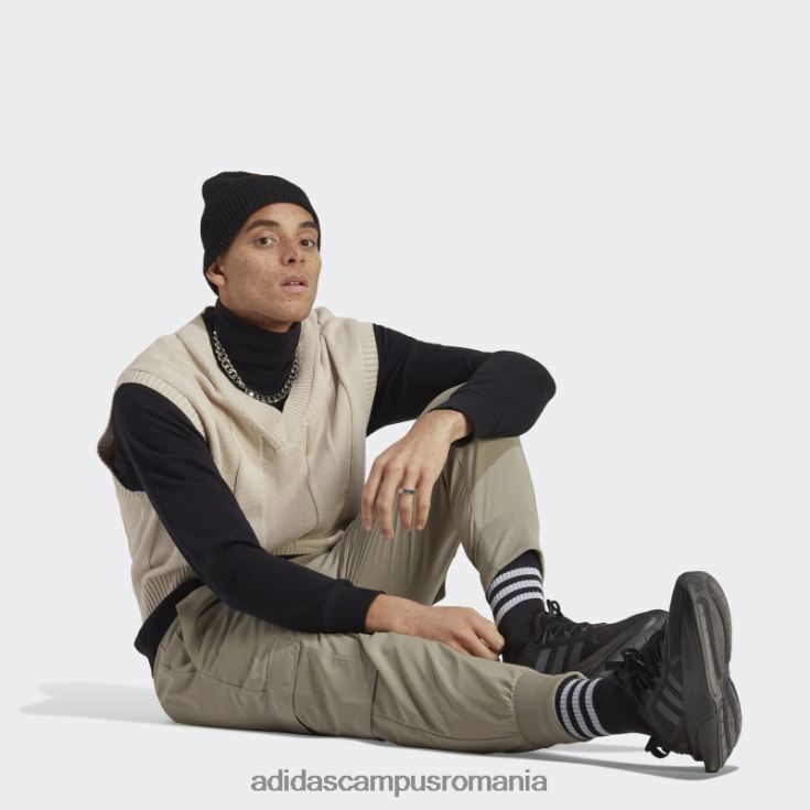adidas campus romania argintiu pebble essentials pantaloni cargo țesuți cu logo mic adidas până la glezne bărbați pietricica de argint J266N25745
