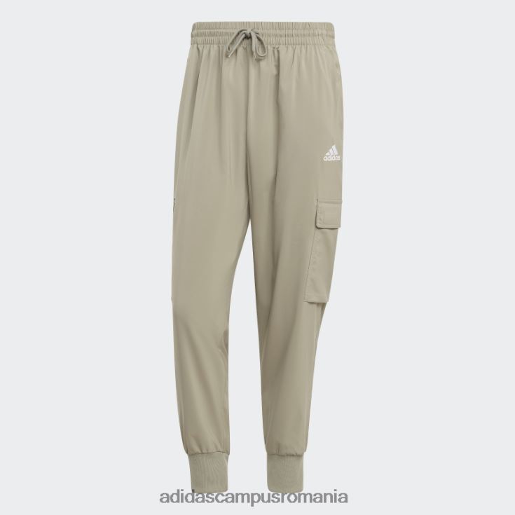 adidas campus romania argintiu pebble essentials pantaloni cargo țesuți cu logo mic adidas până la glezne bărbați pietricica de argint J266N25745