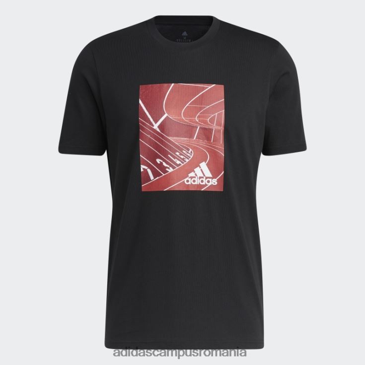 adidas campus romania basics photo tricou grafic real negru bărbați negru J266N214696