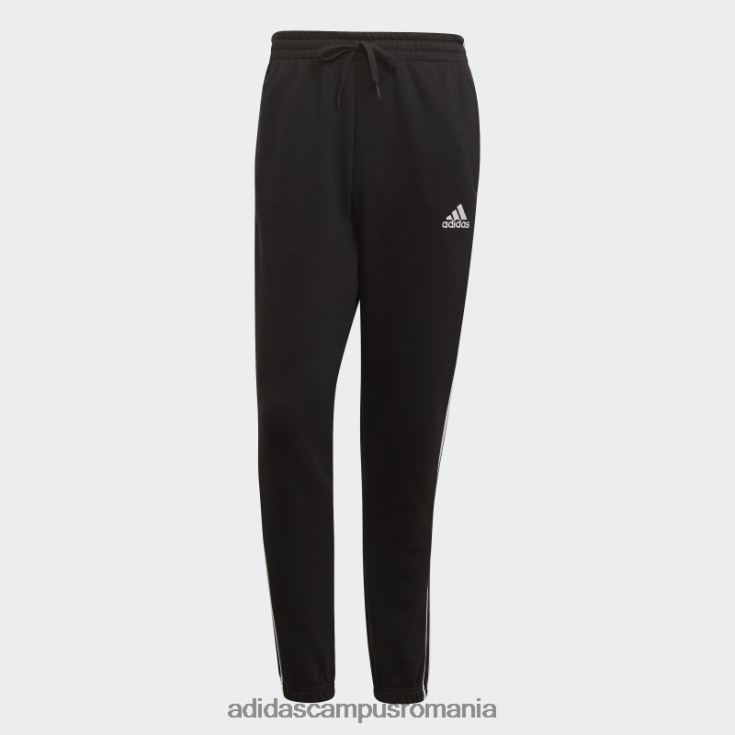 adidas campus romania black essentials fleece manșetă elastică conică pantaloni cu 3 dungi adidas bărbați negru J266N26747