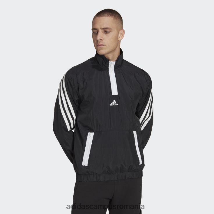adidas campus romania black future icons hanorac țesut cu fermoar 1/4 cu 3 dungi adidas bărbați negru J266N214667