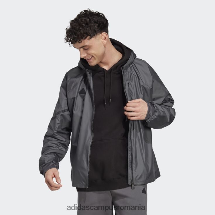 adidas campus romania bluză gri pentru 4 zile de joc, cu fermoar complet bărbați gri J266N214543