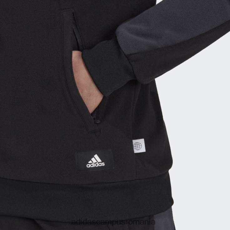 adidas campus romania bluză polar fleece negru bărbați negru J266N27105