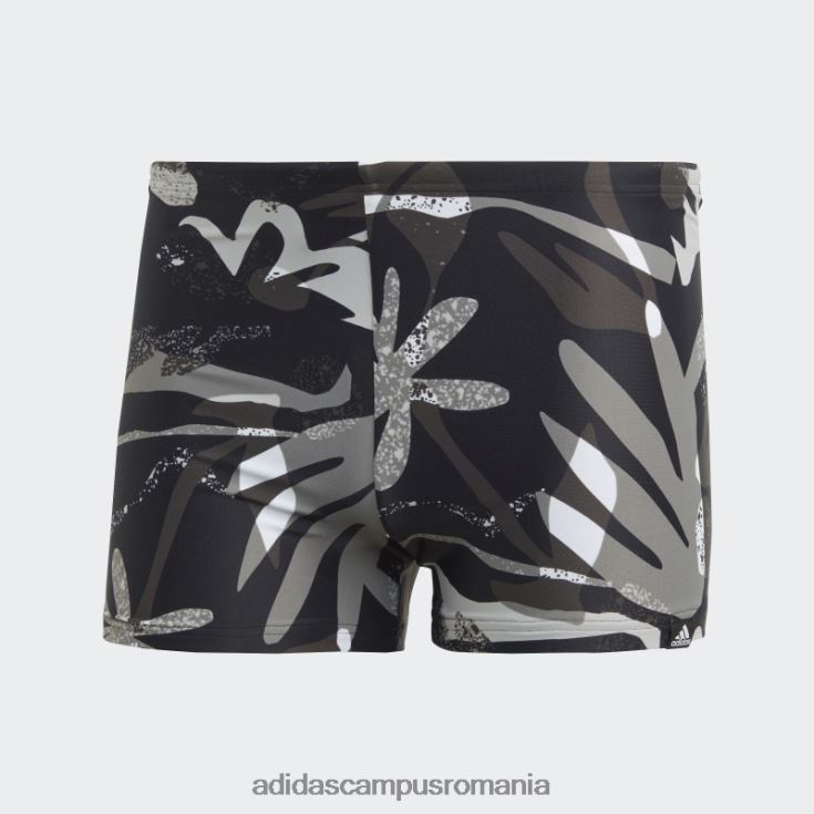 adidas campus romania boxeri de înot cu grafic floral negri adidas bărbați alb negru J266N214286