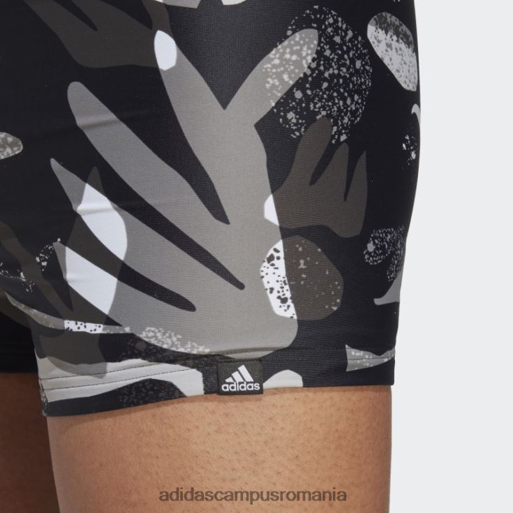 adidas campus romania boxeri de înot cu grafic floral negri adidas bărbați alb negru J266N214286