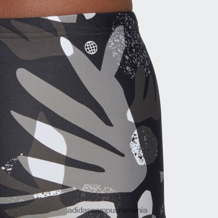 adidas campus romania boxeri de înot cu grafic floral negri adidas bărbați alb negru J266N214286