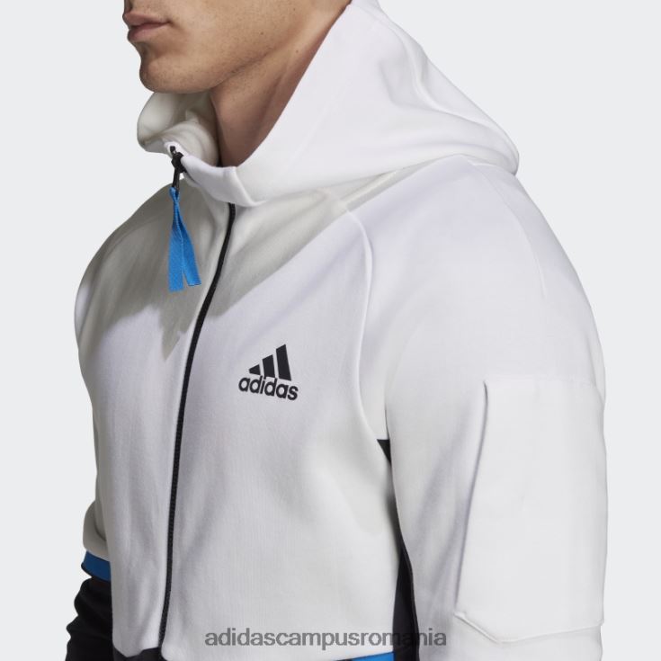 adidas campus romania conceput pentru gameday jachetă cu fermoar complet alb adidas bărbați alb J266N214604