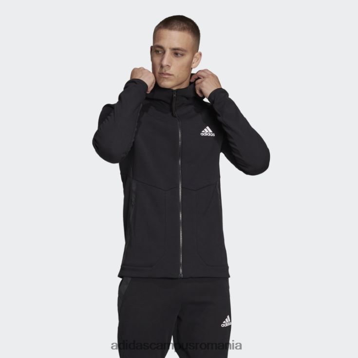 adidas campus romania concepută pentru gameday jachetă neagră cu fermoar bărbați negru J266N21610