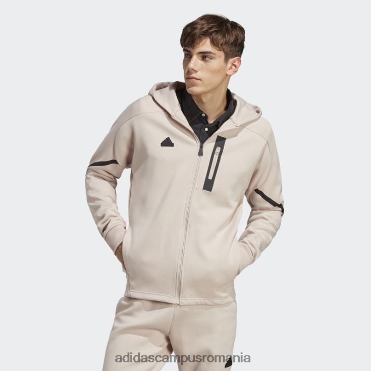 adidas campus romania conceput pentru ziua de joc, cu fermoar complet, hanorac taupe bărbați taupe J266N25564