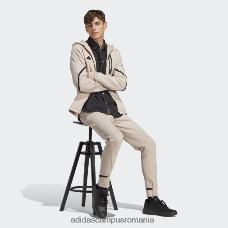 adidas campus romania conceput pentru ziua de joc, cu fermoar complet, hanorac taupe bărbați taupe J266N25564