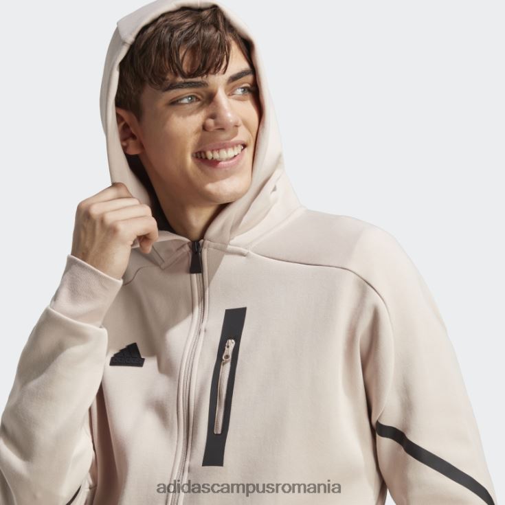 adidas campus romania conceput pentru ziua de joc, cu fermoar complet, hanorac taupe bărbați taupe J266N25564