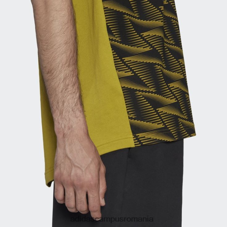 adidas campus romania conceput pentru ziua de joc, tricou de călătorie olive bărbați măsliniu/negru J266N27165