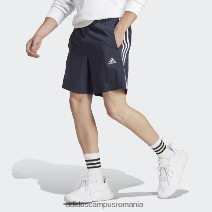 adidas campus romania elegant aeroready essentials pantaloni scurți chelsea cu 3 dungi alb bărbați cerneală/alb J266N21126