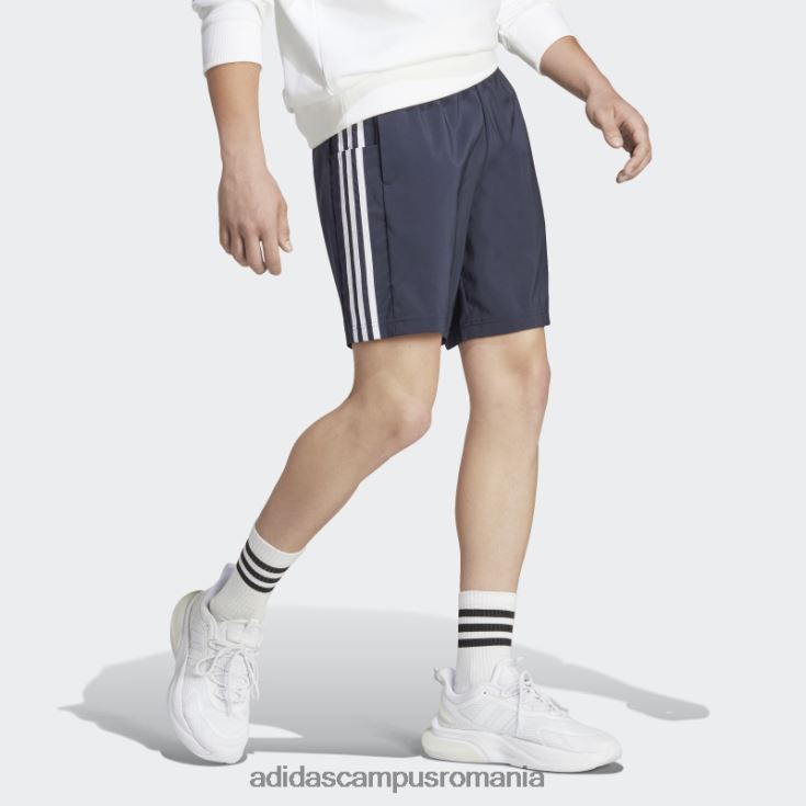 adidas campus romania elegant aeroready essentials pantaloni scurți chelsea cu 3 dungi alb bărbați cerneală/alb J266N21126