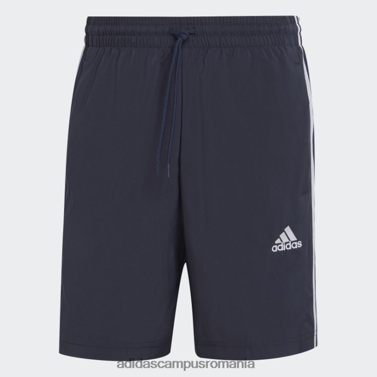 adidas campus romania elegant aeroready essentials pantaloni scurți chelsea cu 3 dungi alb bărbați cerneală/alb J266N21126