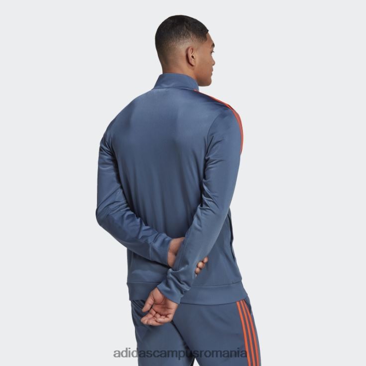 adidas campus romania elemente de încălzire jachetă de sport cu 3 dungi oțel adidas bărbați oțel/portocaliu J266N25274