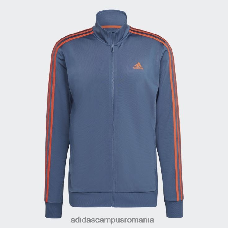 adidas campus romania elemente de încălzire jachetă de sport cu 3 dungi oțel adidas bărbați oțel/portocaliu J266N25274
