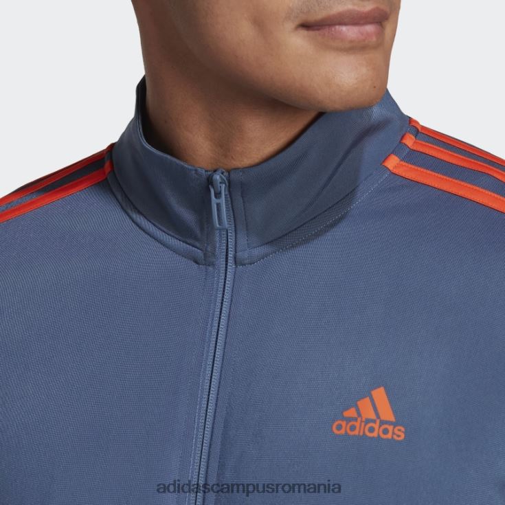 adidas campus romania elemente de încălzire jachetă de sport cu 3 dungi oțel adidas bărbați oțel/portocaliu J266N25274