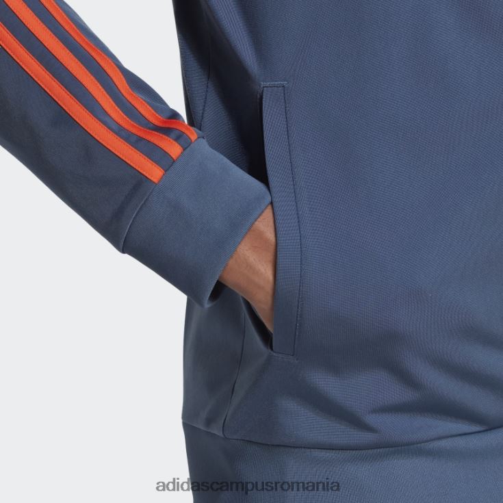 adidas campus romania elemente de încălzire jachetă de sport cu 3 dungi oțel adidas bărbați oțel/portocaliu J266N25274