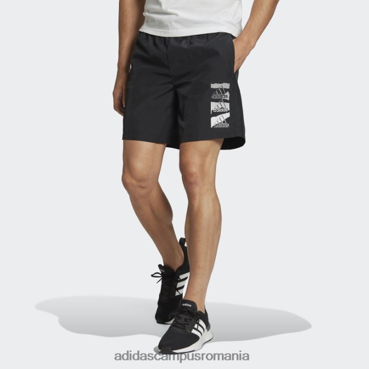 adidas campus romania esențiale brandlove pantaloni scurți țesuți chelsea negri adidas bărbați negru J266N214784