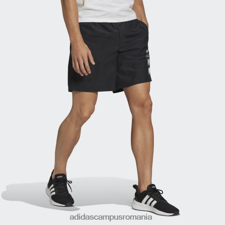 adidas campus romania esențiale brandlove pantaloni scurți țesuți chelsea negri adidas bărbați negru J266N214784